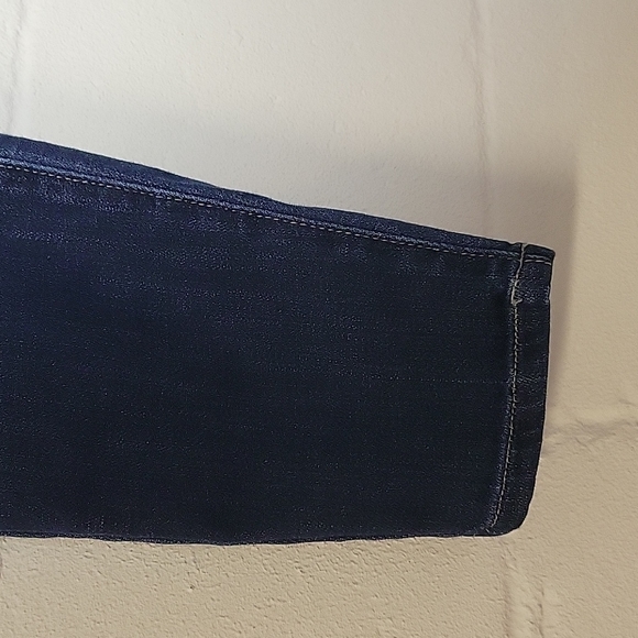 LOGO Lori Goldstein Skinny Leg High Rise Button Detail Dark Wash Jeans Size 4 - Picture 3 of 8